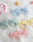 20pk Girls' 1.5 Inch Tulle Elastic Hair Ties - Ponytail Holders