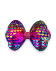 Summer Crystal - Sequin Glitter Stuffed Bow Hair Clip - 1 Pack