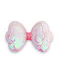 Summer Crystal - Sequin Glitter Stuffed Bow Hair Clip - 1 Pack