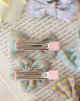 Plaid Cotton Bow & Flower Hair Clips for Baby & Toddler Girls - 10 Pack