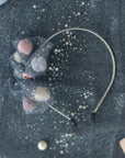 Summer Crystal - Tulle Bow Headband with Pompons - 1 Pack