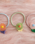 Summer Crystal 1-Inch Elastic Girls Assorted Resin Hair Ties- Pack of 48