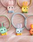 1-Inch Elastic Girls Assorted Resin Hair Ties - 48 Pack