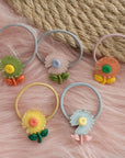 Summer Crystal 1-Inch Elastic Girls Assorted Resin Hair Ties- Pack of 48