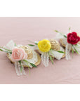 Summer Crystal - Handmade Straw Hat Hair Clip - 1 Pack
