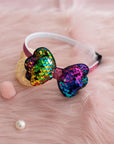 Summer Crystal - Sequin Stuffed Bow Headband - 1 Pack