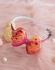 Summer Crystal - Sequin Stuffed Bow Headband - 1 Pack
