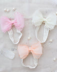 Summer Crystal – Organza Cloud Bow Baby Headband - 1 Pack