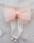Summer Crystal – Organza Cloud Bow Baby Headband - 1 Pack