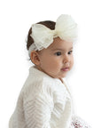 Summer Crystal – Organza Cloud Bow Baby Headband - 1 Pack
