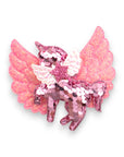 Summer Crystal - Big Winged Sequin Unicorn Hair Clip - 1 Pack