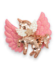 Summer Crystal - Big Winged Sequin Unicorn Hair Clip - 1 Pack