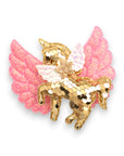 Summer Crystal - Big Winged Sequin Unicorn Hair Clip - 1 Pack