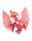 Summer Crystal - Big Winged Sequin Unicorn Hair Clip - 1 Pack
