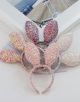 Summer Crystal - Sequin Bunny Ear Headband - 1 Pack