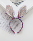 Summer Crystal - Sequin Bunny Ear Headband - 1 Pack