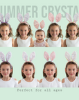 Summer Crystal - Sequin Bunny Ear Headband - 1 Pack