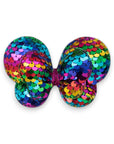 Summer Crystal - Sequin Glitter Stuffed Butterfly Bow Hair Clip - 1 Pack
