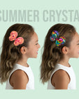 Summer Crystal - Sequin Glitter Stuffed Butterfly Bow Hair Clip - 1 Pack