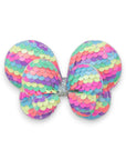 Summer Crystal - Sequin Glitter Stuffed Butterfly Bow Hair Clip - 1 Pack