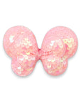 Summer Crystal - Sequin Glitter Stuffed Butterfly Bow Hair Clip - 1 Pack