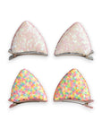 Girls' 2 Pairs Sparkly Glitter Sequin Cat Ears Hair Clips