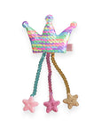 Summer Crystal - Sequin Crown Hair Clip with Tassel Stars - 1 Pack