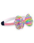 Summer Crystal - Sequin Stuffed Bow Headband - 1 Pack
