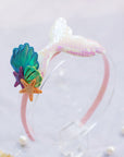 Summer Crystal - Sequin Mermaid Tail with Starry Shell Headband - 1 Pack