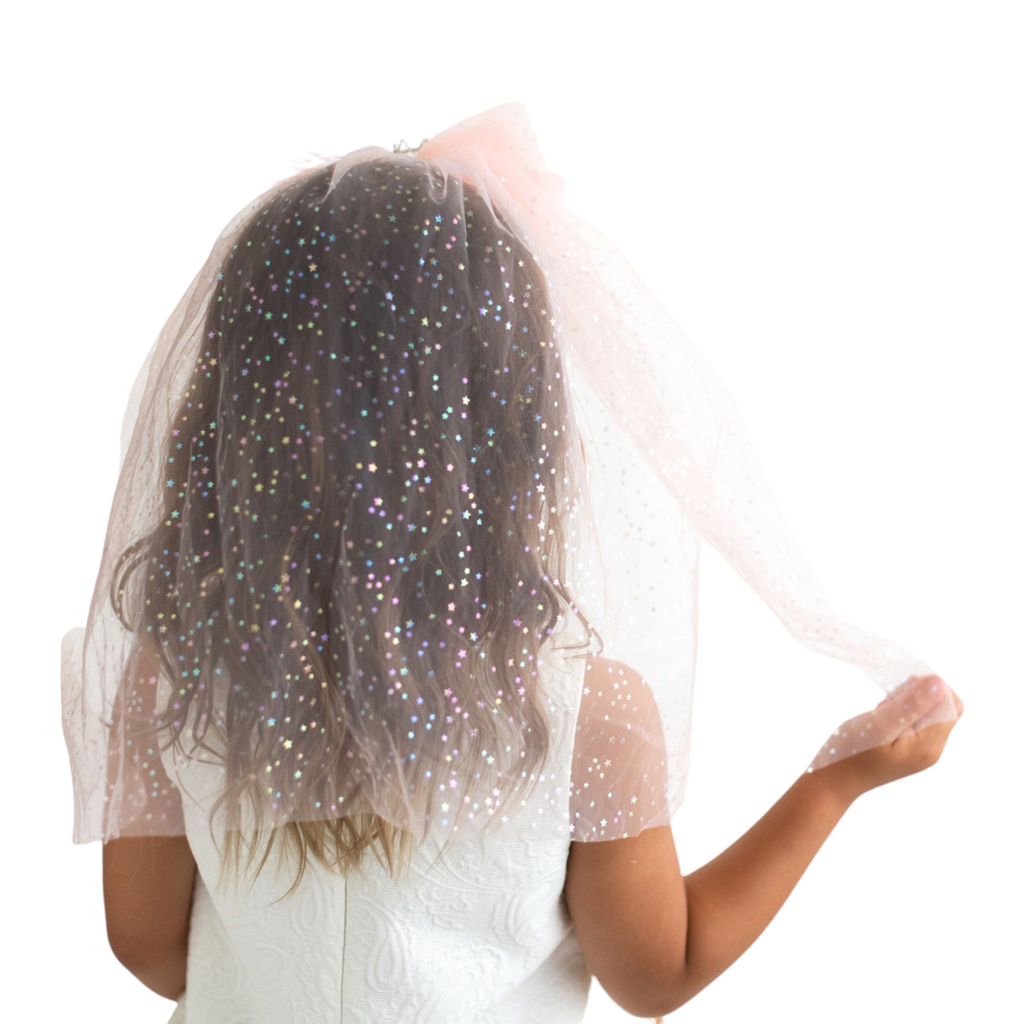 Summer Crystal - Fairy Starry Veil Crown Headband - 1 Pack