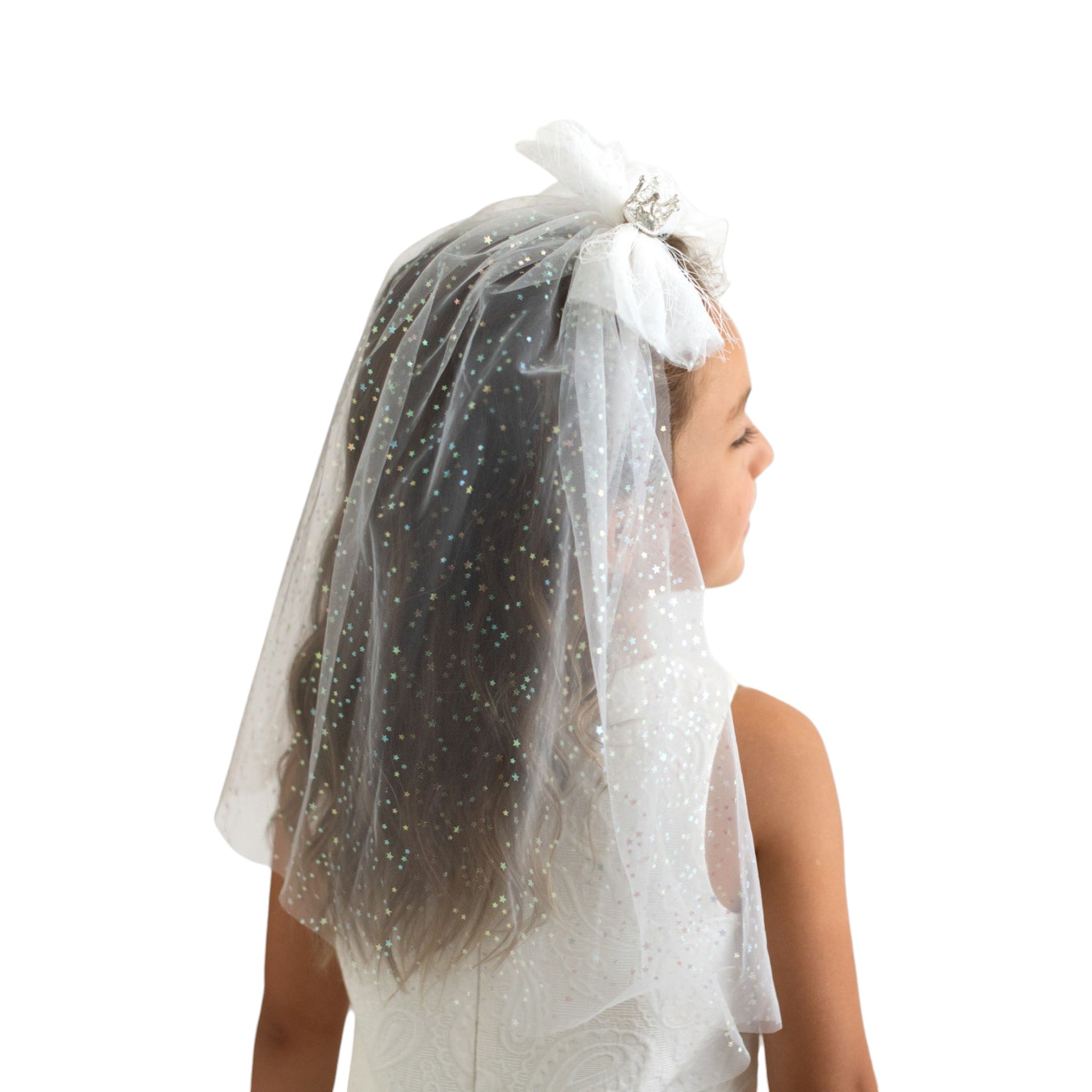 Summer Crystal - Fairy Starry Veil Crown Headband - 1 Pack