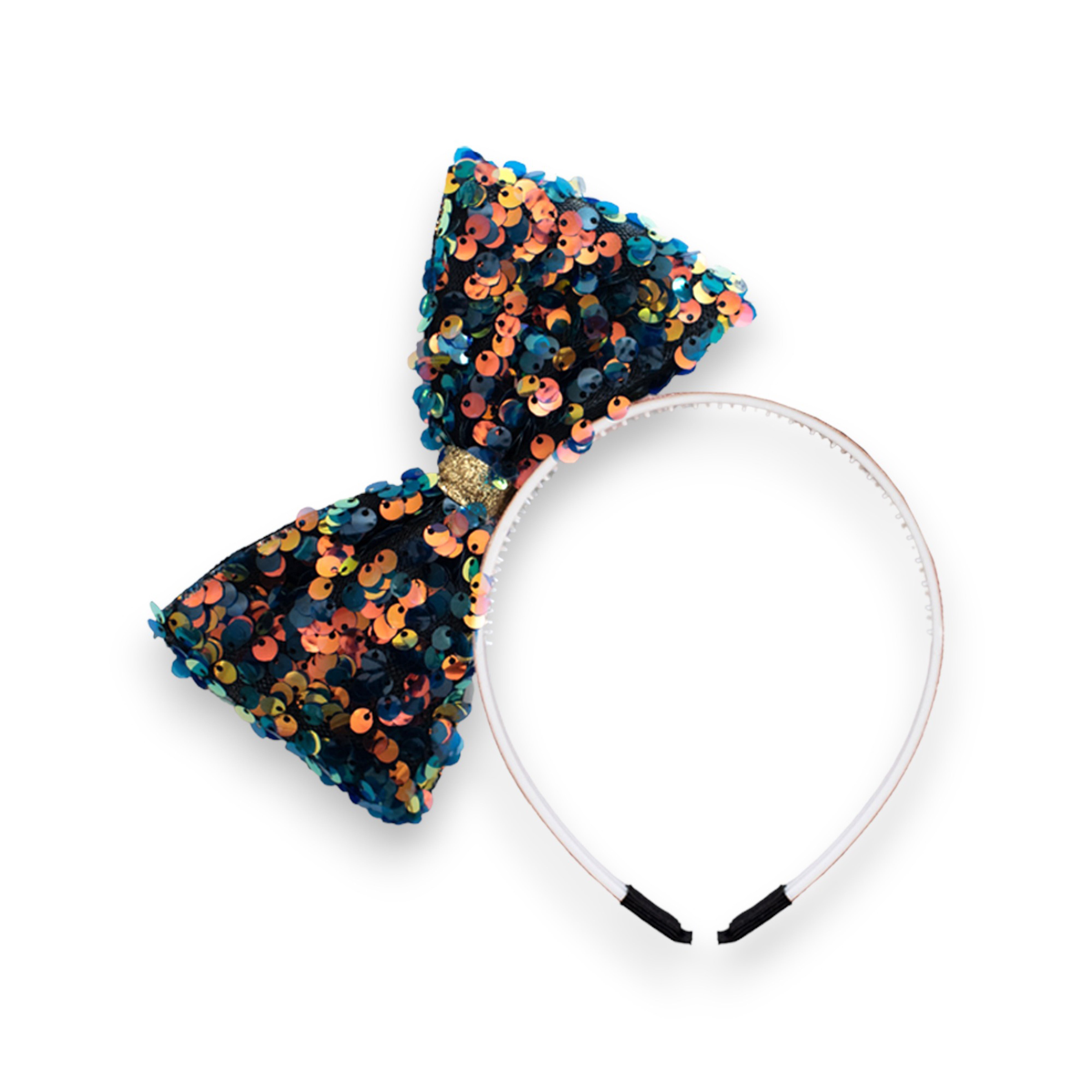 Summer Crystal - Large Sequin Bow Headband - 1 Pack