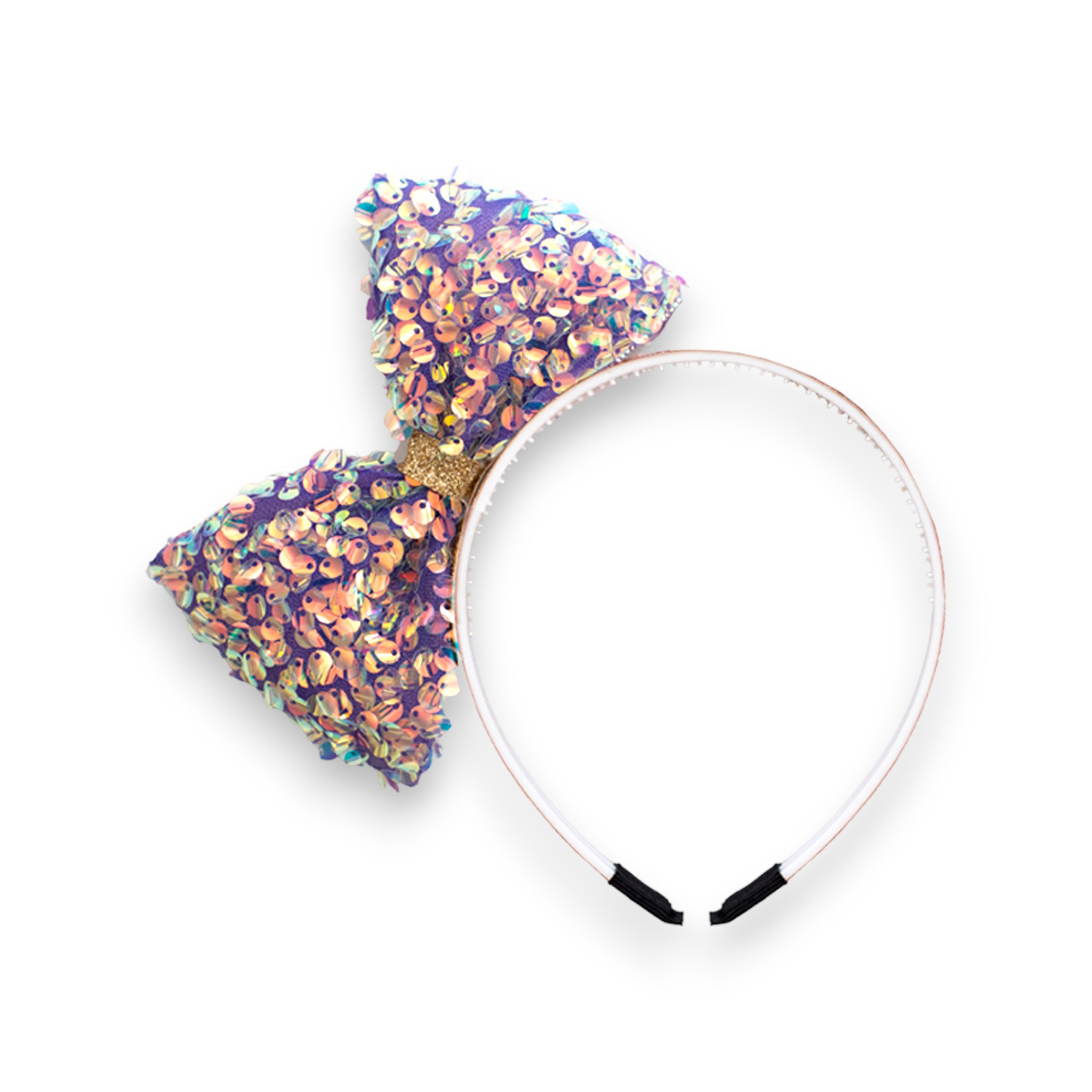 Summer Crystal - Large Sequin Bow Headband - 1 Pack