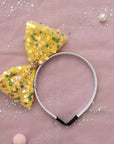 Summer Crystal - Large Sequin Bow Headband - 1 Pack