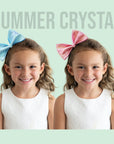 Summer Crystal - Vegan Leather Bow Headband - 1 Pack