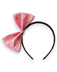 Summer Crystal - Vegan Leather Bow Headband - 1 Pack