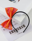 Summer Crystal - Vegan Leather Bow Headband - 1 Pack