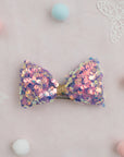 Summer Crystal Sparkling Large Sequins Bow Hair Clip
