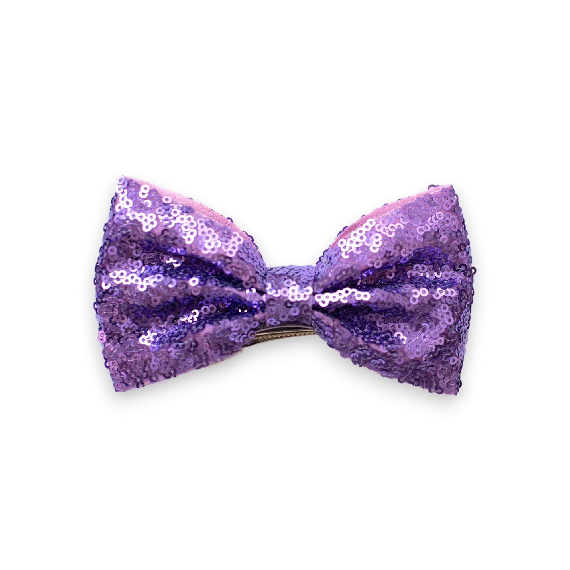 Summer Crystal - Small Sequin Bow Hair Clip For Top Styling - 1 Pack