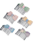 5pk Girls' Colorful 20-Tooth Strong Grip Hair Comb Clips