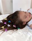 Girls' 10pk Holographic Star & Heart Barrette Hair Clip Gift Set