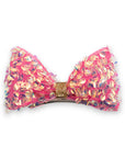 Summer Crystal - Large Sequin Top Bow Hair Clip - 1 Pack