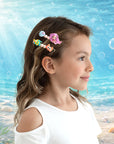 Summer Crystal - Pearls Mermaid Sea Life Hair Clips - 4 Pack
