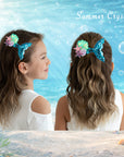 Summer Crystal - Sequin Mermaid Tail with Starry Shell Hair Clip - 1 Pack