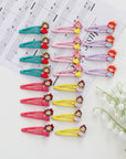 Summer Crystal - Metal Snap Barrette Hair Clips