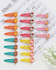 Summer Crystal - Metal Snap Barrette Hair Clips