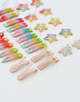 Summer Crystal - Metal Snap Barrette Hair Clips