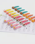 Summer Crystal - Metal Snap Barrette Hair Clips