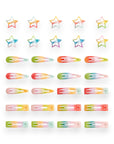 Summer Crystal - Metal Snap Barrette Hair Clips