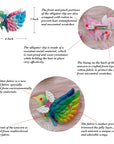 Summer Crystal - Winged Ombre Rainbow Unicorn Hair Clip - 1 Pack